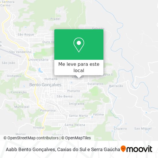 Aabb Bento Gonçalves mapa