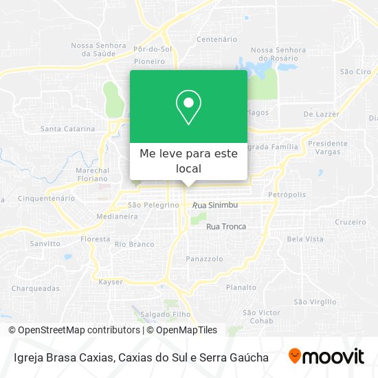 Igreja Brasa Caxias mapa