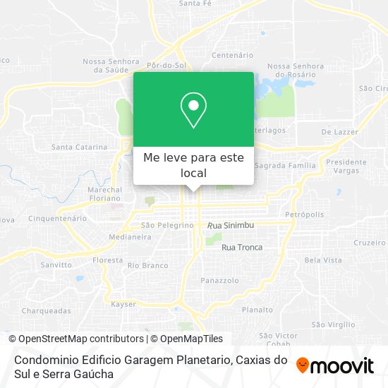 Condominio Edificio Garagem Planetario mapa