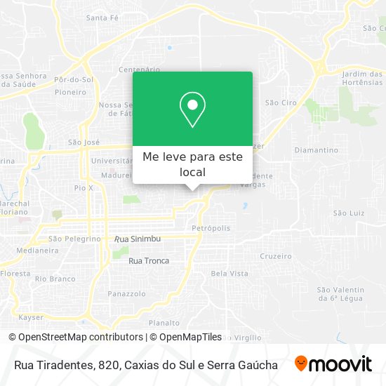 Rua Tiradentes, 820 mapa