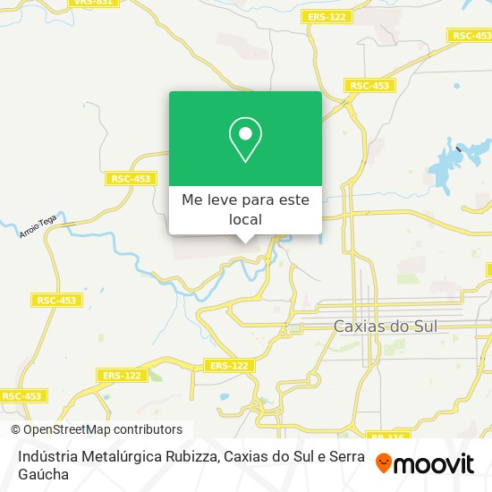 Indústria Metalúrgica Rubizza mapa