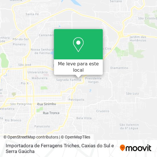 Importadora de Ferragens Triches mapa