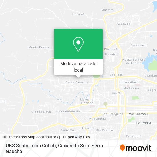 UBS Santa Lúcia Cohab mapa