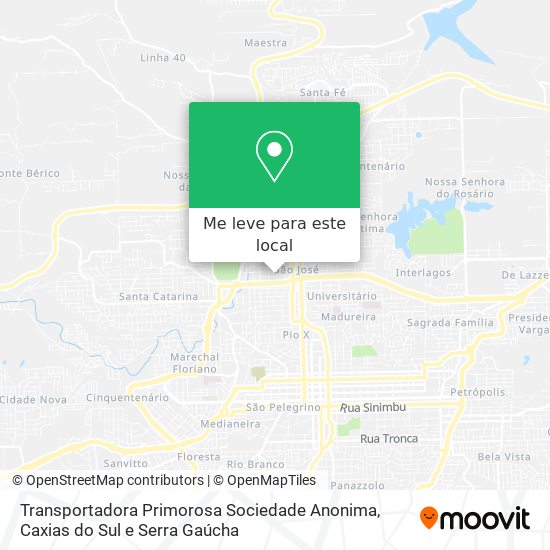 Transportadora Primorosa Sociedade Anonima mapa