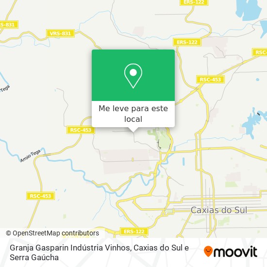 Granja Gasparin Indústria Vinhos mapa