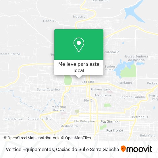 Vértice Equipamentos mapa