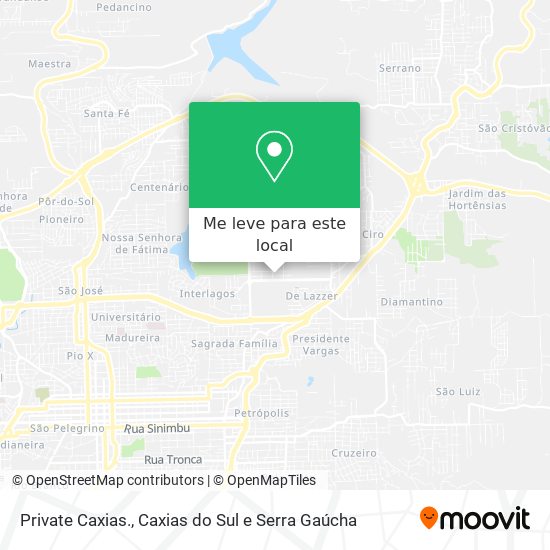 Private Caxias. mapa