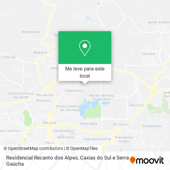 Residencial Recanto dos Alpes mapa