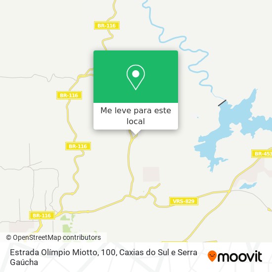 Estrada Olímpio Miotto, 100 mapa