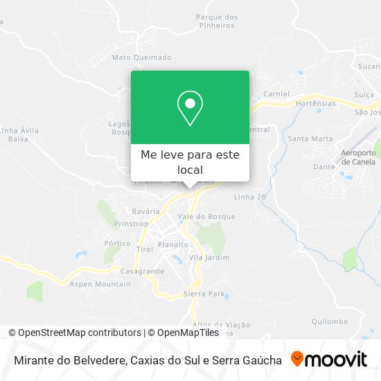Mirante do Belvedere mapa