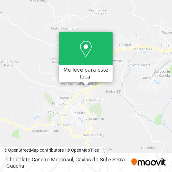 Chocolate Caseiro Mercosul mapa