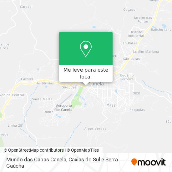 Mundo das Capas Canela mapa