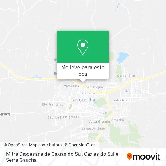 Mitra Diocesana de Caxias do Sul mapa