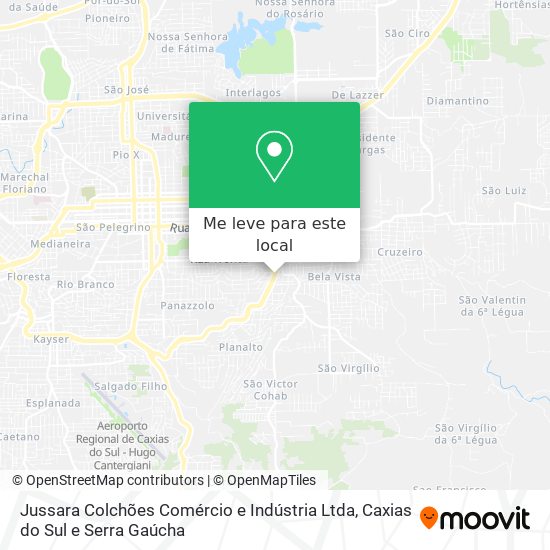 Jussara Colchões Comércio e Indústria Ltda mapa