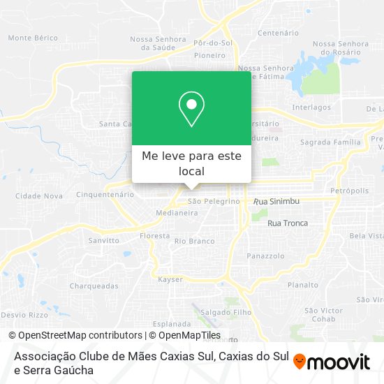 Associação Clube de Mães Caxias Sul mapa