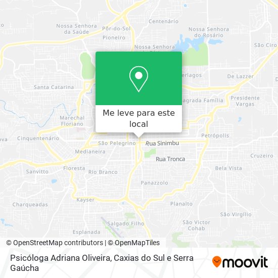 Psicóloga Adriana Oliveira mapa