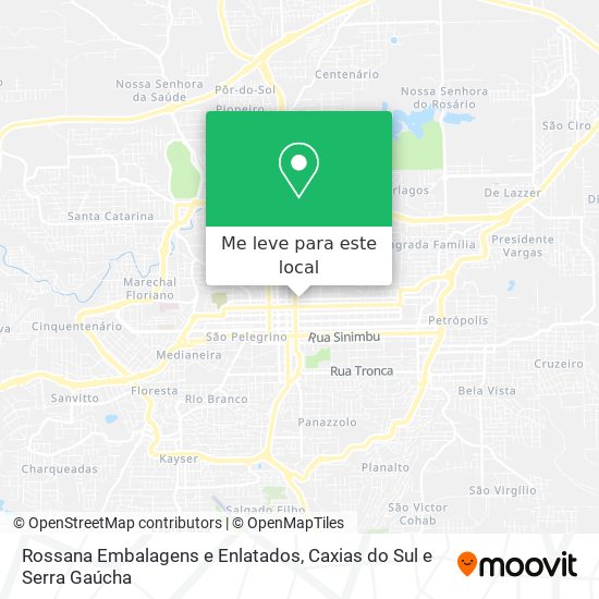 Rossana Embalagens e Enlatados mapa