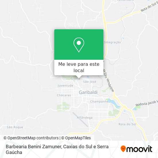 Barbearia Benini Zamuner mapa