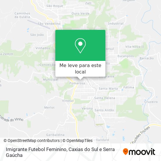 Imigrante Futebol Feminino mapa