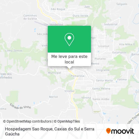 Hospedagem Sao Roque mapa