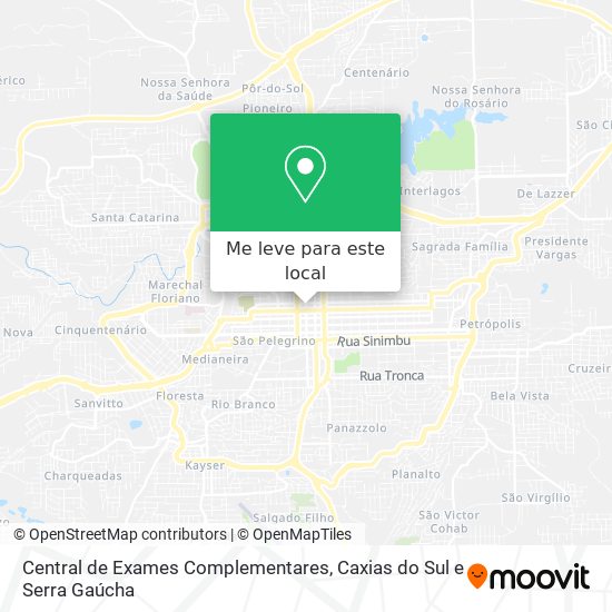 Central de Exames Complementares mapa