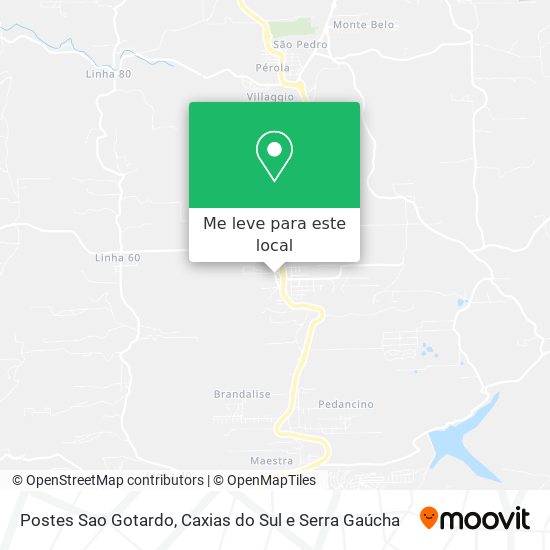 Postes Sao Gotardo mapa