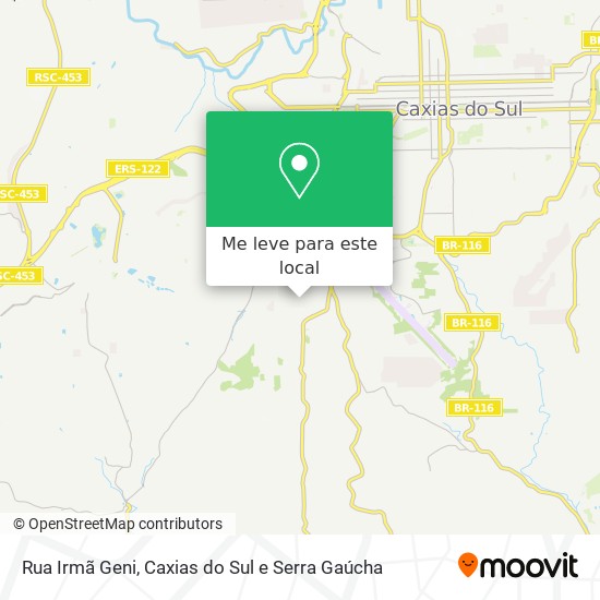 Rua Irmã Geni mapa