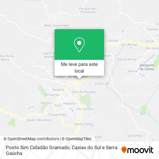 Posto Sim Cidadão Gramado mapa