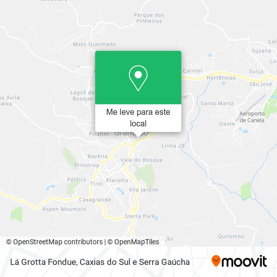 Lá Grotta Fondue mapa