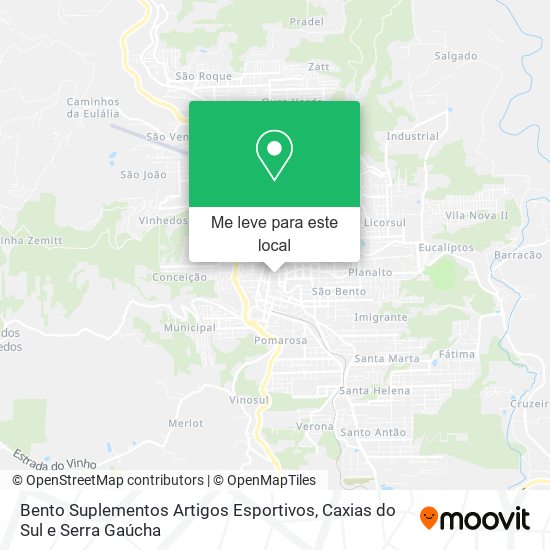 Bento Suplementos Artigos Esportivos mapa