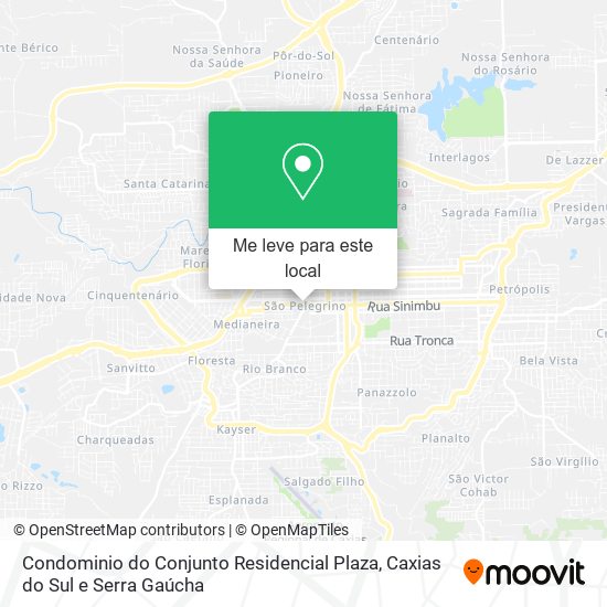 Condominio do Conjunto Residencial Plaza mapa