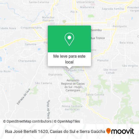 Rua José Bertelli 1620 mapa