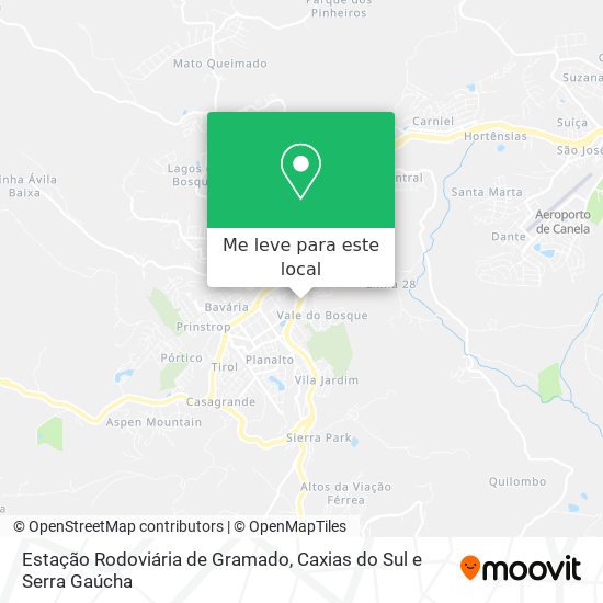 Estação Rodoviária de Gramado mapa
