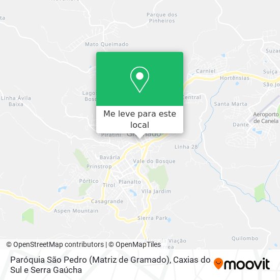 Paróquia São Pedro (Matriz de Gramado) mapa