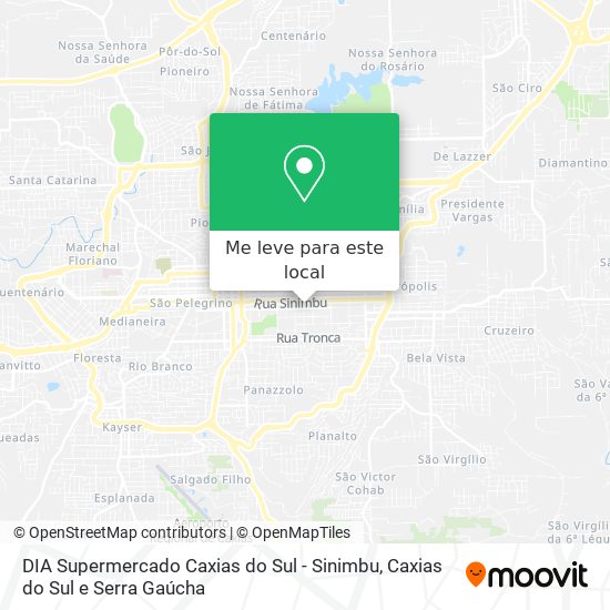 DIA Supermercado Caxias do Sul - Sinimbu mapa