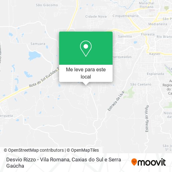 Desvio Rizzo - Vila Romana mapa