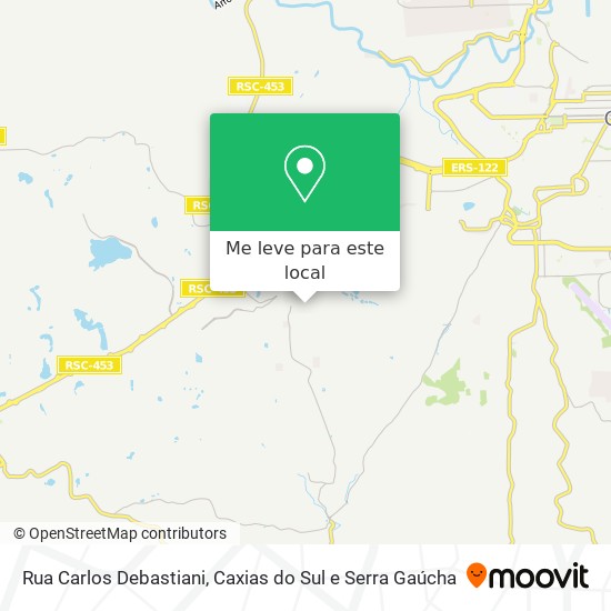 Rua Carlos Debastiani mapa