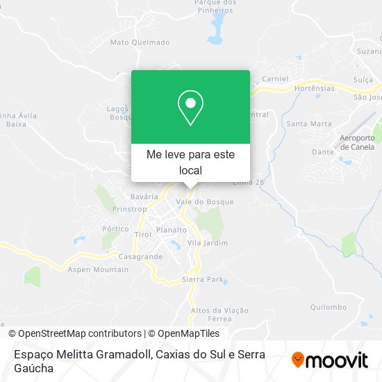 Espaço Melitta Gramadoll mapa