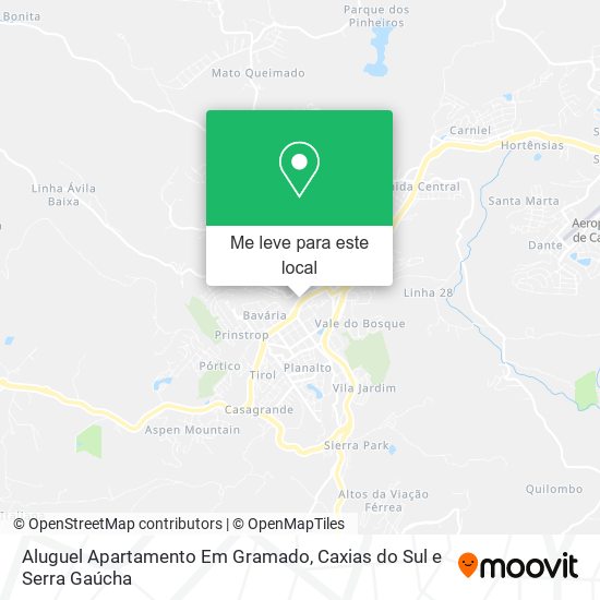 Aluguel Apartamento Em Gramado mapa