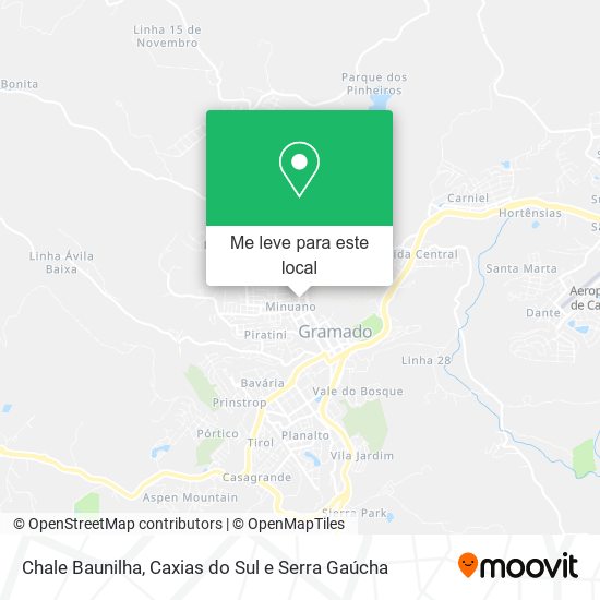 Chale Baunilha mapa