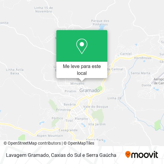 Lavagem Gramado mapa