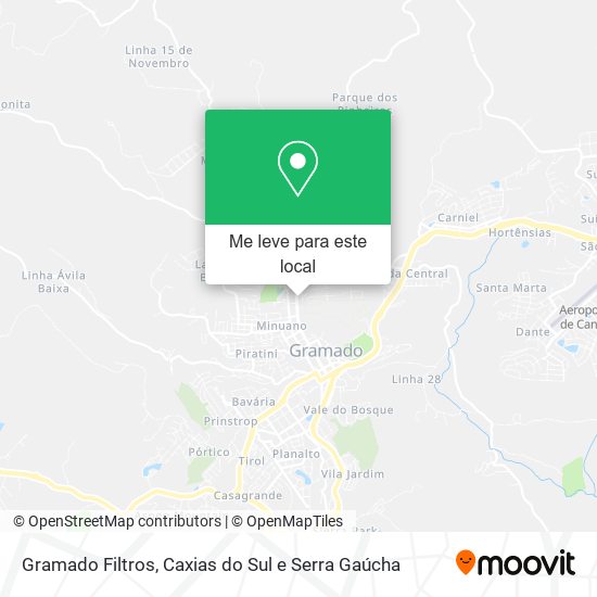 Gramado Filtros mapa