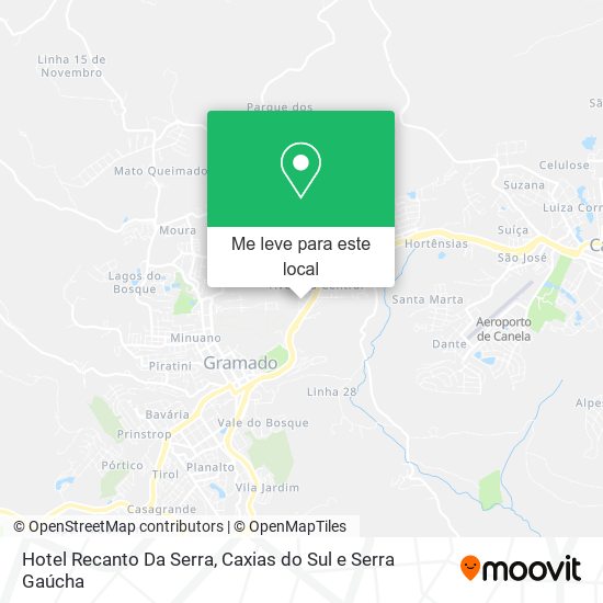 Hotel Recanto Da Serra mapa