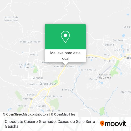 Chocolate Caseiro Gramado mapa