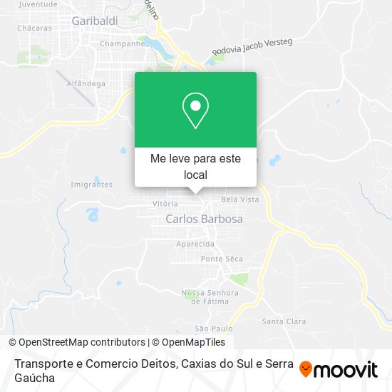 Transporte e Comercio Deitos mapa