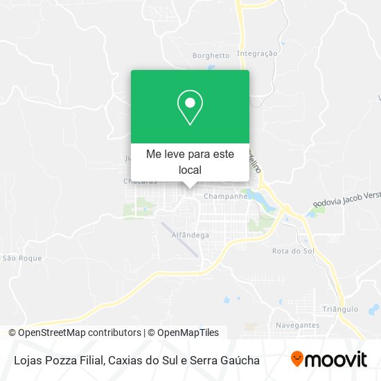 Lojas Pozza Filial mapa