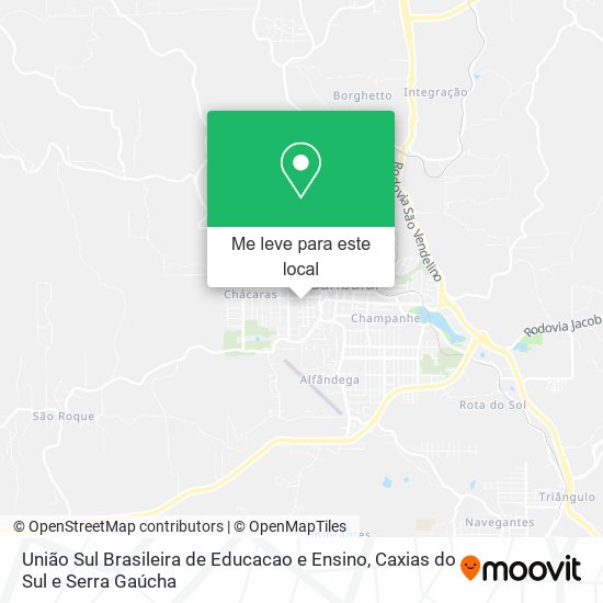 União Sul Brasileira de Educacao e Ensino mapa