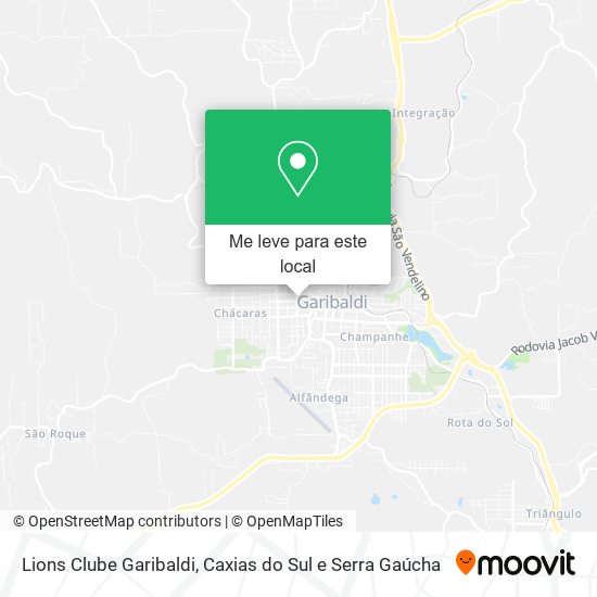 Lions Clube Garibaldi mapa