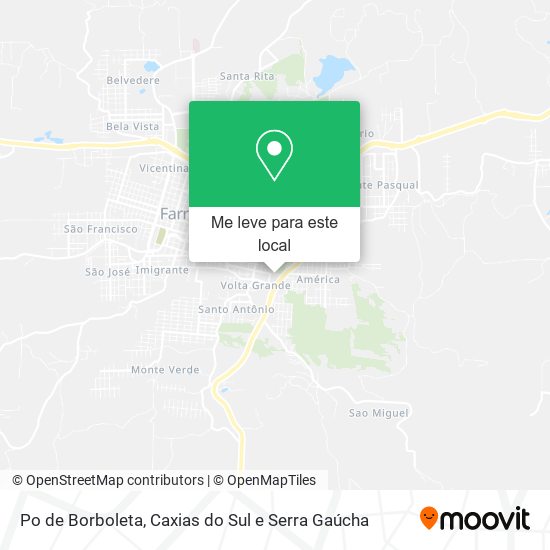 Po de Borboleta mapa