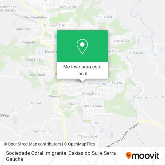 Sociedade Coral Imigrante mapa